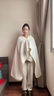 夏季純棉坐月子喂奶披肩產(chǎn)婦哺乳護肩孕婦保暖坎肩防寒斗篷毛毯子 黃愛心三層夾薄棉披毯四季可穿 均碼 曬單實拍圖