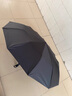 睦歌（MUGE）全自動(dòng)雨傘超大號(hào)加厚加固便攜遮陽晴雨傘擺攤雨傘雨具結(jié)實(shí)防風(fēng) 24雙龍骨【曜石黑/全自動(dòng)】 曬單實(shí)拍圖
