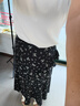三彩2025夏季新款碎花半身裙荷葉邊開(kāi)叉魚(yú)尾裙浪漫長(zhǎng)裙M 黑米花卉 L 165/72A 曬單實(shí)拍圖