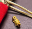 周金生黃金貔貅轉運珠福字招財銅錢(qián)DIY可穿繩足金999送老公情人節禮物 貔貅【絨布袋】 0.1g 曬單實(shí)拍圖
