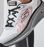 斯凱奇（Skechers）男鞋夏季2025新款軟底網(wǎng)面跑步鞋輕便透氣休閑鞋防滑耐磨運(yùn)動鞋 220848-WBK/白色-灰色 41 曬單實(shí)拍圖