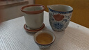 唐豐汝窯旅行茶具一壺四杯戶外便攜式單人隨身快客杯 米黃繁花快客杯 曬單實(shí)拍圖