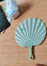 扇子便攜高級仿玉貝殼扇加厚耐用超涼快古風(fēng)扇子蒲扇便攜式一體手 高顏值2把加大加厚丨經(jīng)久耐用 曬單實(shí)拍圖