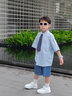 海媽家童裝男童襯衫短袖純棉夏裝2025新款兒童學(xué)院風(fēng)男孩白色襯衣 曬單實拍圖