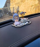長(zhǎng)存（CHAnGCUn）汽車擺件鑲鉆可愛(ài)安妮天使車上中控?cái)[臺(tái)高檔車載裝飾車內(nèi)飾品女神 粉紫安妮+漫天星+大號(hào)毛墊 曬單實(shí)拍圖
