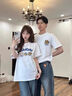 love legend情侶裝夏季短袖t恤2025新款套裝一男一女寬松半袖上衣班服定制 杏色+杏色 M 男+S女 曬單實拍圖