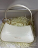 CHARLES&KEITH鱷魚紋鏈條腋下包小方包女生日禮物七夕禮物CK2-80151362-B Cream Croco奶油色 S 曬單實拍圖