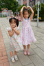 纖絲鳥女童飛袖連衣裙女孩梭子連衣裙中小童甜美裙子 曬單實(shí)拍圖