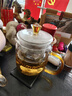 全度（Quandu）玻璃茶壺耐熱玻璃泡茶壺帶過(guò)濾內(nèi)膽彩把花茶壺煮茶壺煮茶器加厚 神奇壺黃【仙鶴雙飛款】 曬單實(shí)拍圖