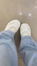 斯凱奇（Skechers）女鞋網(wǎng)面透氣輕便休閑鞋復(fù)古老爹鞋熊貓鞋896193 乳白色 36.5  曬單實(shí)拍圖