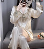 TFZF高級感真絲睡衣女春秋長(cháng)袖桑蠶絲送媽媽生日禮物夏季家居服禮盒裝 百鳥(niǎo)朝鳳 XL 曬單實(shí)拍圖