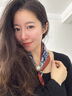 嬈蝶2025新款絲巾珍珠項(xiàng)鏈磁吸扣懶人絲巾女吊墜圍脖鎖骨鏈百搭領(lǐng)巾 藏青腰果花 曬單實(shí)拍圖