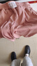 【冰絲七分】女褲寬松夏季薄款高腰垂感直筒休閑可外穿 粉色 L（107） 曬單實(shí)拍圖