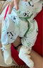 小三月新生嬰兒兒衣服夏薄款冰絲莫代爾a類男女寶寶夏天空調(diào)服分體夏裝 D183-S和D183-K熊貓竹子 59 cm 建議6-11斤 曬單實(shí)拍圖