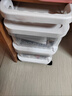 勤王閣小推車(chē)置物架落地ins 客廳零食化妝品抽屜式收納玩具收納盒儲(chǔ)物柜 奶油風(fēng)手推車(chē)二層-透明色抽屜 曬單實(shí)拍圖