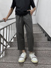 馬克華菲純棉八分休閑褲男士2025夏季薄款潮牌寬松直筒透氣運動(dòng)工裝褲子男 灰色 L 【建議120-140斤】 曬單實(shí)拍圖