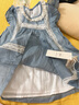 OAK FAMILY夏季2025新品衣服童裝短袖連衣裙女寶寶苧麻女童寬松裙子 藍霧色 90 cm 曬單實拍圖
