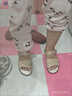 JOSINY卓詩尼真皮媽媽鞋夏季2025新款中老年平底軟底舒適涼鞋女 米白色 37 曬單實(shí)拍圖