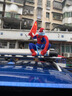 米樂(lè )秀巴斯光年救援胡迪汽車(chē)頂裝飾電動(dòng)車(chē)大號搞笑公仔新款車(chē)尾掛件車(chē)載 蜘蛛俠22厘米紅色 曬單實(shí)拍圖