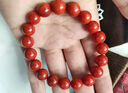 石玥珠寶收藏級10-11mm涼山南紅瑪瑙手串轉(zhuǎn)運(yùn)珠手鏈男女士款 水晶瑪瑙 曬單實(shí)拍圖