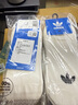 adidas三雙裝抗菌簡(jiǎn)約舒適百搭針織船襪男女阿迪達斯官方三葉草 白/黑色 S 曬單實(shí)拍圖