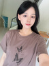 安之伴【巨涼感】家居睡衣女款夏季純棉休閑寬松短袖可外穿帶胸墊套裝 橡子褐 XL 曬單實(shí)拍圖