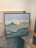 好久不見(jiàn)大海沖浪玄關(guān)裝飾畫(huà)客廳抽象背景墻掛畫(huà)奶油風(fēng)海浪擺畫(huà) 曬單實(shí)拍圖