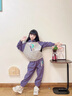 G.DUCKKIDS女童春秋裝套裝2024新款中大童女孩童裝兒童衛(wèi)衣運(yùn)動服秋冬兩件套 字母R連帽套裝-紫色 160cm 曬單實(shí)拍圖