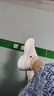 Pansy日本休閑鞋春季輕便舒適女鞋厚底防滑運(yùn)動鞋4223 白色 36  曬單實拍圖
