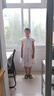 ASK JUNIOR女童連衣裙2025夏裝薄款復古短袖漢服裙公主裙 白色 160 曬單實拍圖