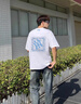 WYKZ夏季新品純棉重磅短袖t恤女薄款寬松百搭休閑半截袖體恤男女潮版 白色 XL (建議135-155斤) 曬單實(shí)拍圖