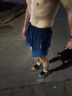 步銳特（BURUITE）運動短褲男士速干冰絲夏季薄款健身跑步帶內(nèi)襯訓練三分馬拉松短褲 藍色【帶內(nèi)襯-不帶口袋】 2XL 【建議體重130-150斤】 曬單實拍圖
