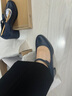 Clarks其樂(lè)女士高跟鞋 夏季新款舒適單鞋粗跟皮鞋F(xiàn)reva55 Strap 海軍藍(lán)26176634 36 曬單實(shí)拍圖