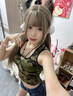 DUTRIEUX美式辣妹甜酷短款迷彩吊帶背心夏季新款修身顯瘦跳舞演出外穿上衣 迷彩 【固定胸墊】 均碼 【95斤-110斤】 曬單實(shí)拍圖