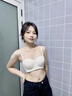 Carey Kay無鋼圈文胸小胸聚攏顯大舒適調(diào)整型性感蕾絲少女文胸女士內(nèi)衣胸罩 香檳白（厚款3CM厚） M /75AB=34AB（單文胸） 曬單實拍圖