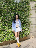 CAMILA KSENIA小c&k德訓(xùn)鞋女2025新款夏季休閑百搭內(nèi)增高真皮復(fù)古阿甘鞋子 黃色 36 曬單實(shí)拍圖