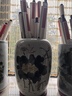 瓷小奴景德鎮陶瓷器字畫(huà)收納筒字畫(huà)桶手繪窯變箭筒卷軸缸書(shū)畫(huà)缸擺件花瓶 小號荷花(高44cm肚徑32cm)冬瓜型 曬單實(shí)拍圖