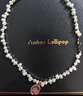 Amber Lollipop安鉑洛利星座珍珠項鏈女士鎖骨頸鏈新年情人節生日禮物送女友老婆 水瓶座（淡水珍珠+14K金） 曬單實(shí)拍圖