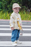 G.DUCKKIDS小黃鴨男童春秋季套裝新款嬰幼兒童衣服男寶寶毛衣馬甲小童休閑褲 米色 80 尺碼7-11月建議寶寶75-85cmcm 曬單實(shí)拍圖