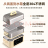 CUKO英國CUKO電蒸鍋電火鍋多功能鍋家用蒸包子電熱鍋大容量多用途鍋全不銹鋼0涂層 17L 【全不銹鋼內(nèi)膽白色彩屏】【雙層】 曬單實(shí)拍圖