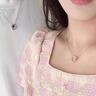 寶鉑琳純銀項(xiàng)鏈莫比烏斯環(huán)S999情侶男女設(shè)計(jì)感七夕情人節(jié)禮物送女友老婆 法語情侶項(xiàng)鏈一對+永生花禮盒 曬單實(shí)拍圖