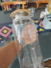 平仄冷水壺帶把手玻璃杯家用耐熱涼水壺1.5L大容量玻璃壺花茶壺果汁壺 曬單實(shí)拍圖