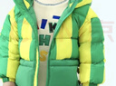 康博男童兒童2024冬季新款輕薄羽絨服小童男寶寶韓版保暖防寒男款外套 綠色1216 110 曬單實(shí)拍圖
