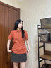 妙歌高端商務(wù)polo衫工作服裝定制印logo企業(yè)公司團(tuán)體文化衫短袖t恤夏 A款【涼感索羅娜5A抗菌】落日橙 2XL 曬單實(shí)拍圖