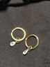 慕璨（OWN SHINE）【七夕禮物】彗星之環(huán)18k黃金耳飾水滴耳環(huán)真鉆培育鉆 送女友禮物 【DE-FG/SI】【0.29ct±0.03】 曬單實(shí)拍圖