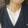中國黃金蛇年本命年靈蛇與蝶黃金項鏈女足金吊墜七夕情人節(jié)禮物送女朋友 靈蛇蝴蝶黃金項鏈【配品牌禮盒】 金重約：6g 曬單實拍圖