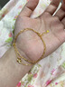 中國(guó)黃金（CHINA GOLD）黃金手鏈足金四葉草鑲嵌金手鏈女送媽媽老婆女友七夕情人節(jié)禮物 四葉草托帕石雙層手鏈+摯愛(ài)玫瑰禮盒 曬單實(shí)拍圖