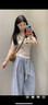 相伊戀人寬松闊腿褲女2025夏季薄款冰絲褲新款潮流格子褲小個(gè)子顯瘦九分褲 藍(lán)色【常規(guī)款】 M 【推薦96-110斤】 曬單實(shí)拍圖