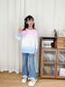 小豬彼特女童套裝時(shí)髦洋氣秋裝2025新款兒童衣服春秋款大童休閑衛(wèi)衣兩件套 4891粉漸變 120 cm 曬單實(shí)拍圖