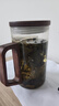 雅集玻璃杯月牙茶隔大容量豪飲杯800ml高硼硅水杯耐熱泡茶杯木蓋木把 曬單實(shí)拍圖